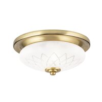 Deckenlampe Metall Glas Ø 26 cm in Bronze...