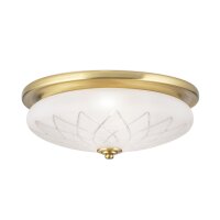 Deckenlampe Metall Glas E27 Ø 37 cm rund in Bronze...