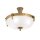 Deckenlampe Metall Glas D: 43 cm rund in Bronze Weiß