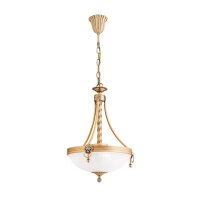 Pendelleuchte Metall Glas E27 &Oslash; 32 cm rund 3-flammig