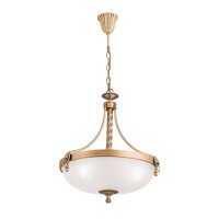 Pendelleuchte Metall Glas E27 42 cm breit 3-flammig