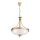 Pendelleuchte Metall Glas E27 42 cm breit 3-flammig