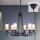 Kronleuchter Glas Metall E14 B: 65 cm H: 178 cm