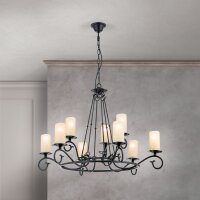 Kronleuchter Glas Metall E14 79 cm breit H: 182 cm