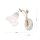 Wandlampe Glas Metall E14 21 cm hoch Landhaus Stil