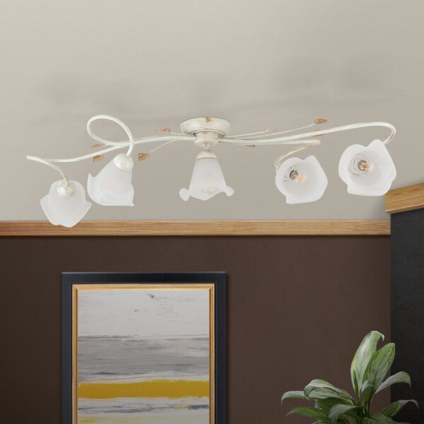 Deckenlampe Metall Glas E14 Landhausstil OSKAR