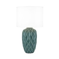 Nachttischlampe Keramik Stoff E27 49,5 cm hoch Modern