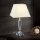 Tischlampe Metall Stoff 57 cm in Klar Creme Gold E27