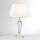 Tischlampe Metall Stoff 57 cm in Klar Creme Gold E27