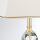 Tischlampe Metall Stoff 57 cm in Klar Creme Gold E27