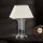 Tischleuchte Metall Stoff E27 55 cm in Klar Creme Gold
