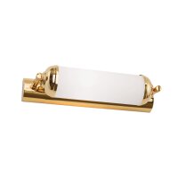 Wandlampe Messing massiv Glas 27,5 cm breit E14 VIKTOR