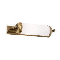 Wandlampe Messing massiv Glas 41,5 cm breit E14 VIKTOR