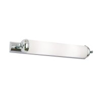 Wandlampe Echt-Messing Glas E14 41,5 cm breit 2-flammig