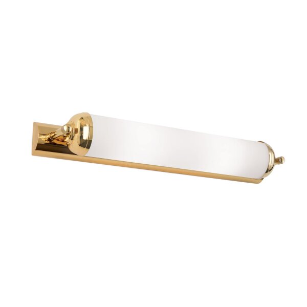Wandleuchte Messing massiv Glas 41,5 cm breit E14