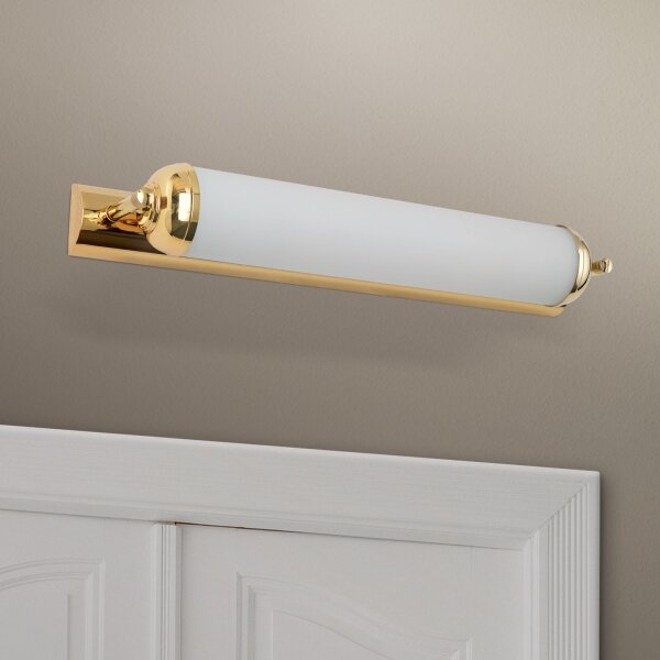Wandleuchte Messing massiv Glas 41,5 cm breit E14