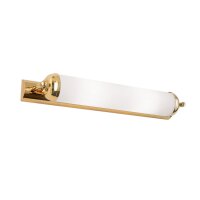 Wandleuchte Messing massiv Glas 41,5 cm breit E14