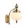 Wandlampe Messing massiv Glas H: 32 cm E27 Jugendstil