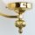 Wandlampe Messing massiv Glas 32 cm hoch E27 2-flammig