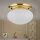 Deckenleuchte Messing Glas E27 D: 33 cm rund 2-flammig
