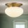 Deckenlampe Echt-Messing Glas E27 D: 33 cm 2-flammig