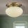 Deckenlampe Echt-Messing Glas E27 D: 33 cm 2-flammig