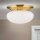 Deckenleuchte rund Ø 40 cm 2x E27 Messing Glas
