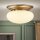 Deckenlampe Messing Glas E27 rund Ø 40 cm 2-flammig