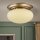 Deckenlampe Messing Glas E27 rund Ø 40 cm 2-flammig
