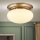 Deckenlampe Messing Glas E27 rund Ø 40 cm 2-flammig