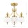 Deckenlampe Messing Glas E27 B: 55 cm 4-flammig VIKTOR