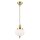Hängeleuchte Messing massiv Glas E27 D: 18 cm rund