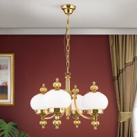 Kronleuchter Messing Glas B: 58 cm H: 108 cm E27