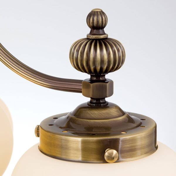 Pendelleuchte Glas Messing E27 B: 55 cm H: 122 cm