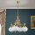 Pendelleuchte Glas Echt-Messing E27 58 cm breit