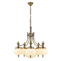 Pendelleuchte Messing Glas E27 B: 65 cm H: 133 cm