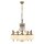 Pendelleuchte Messing Glas E27 B: 65 cm H: 133 cm