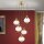 Pendelleuchte Messing massiv Glas 55 cm breit E27