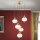 Pendelleuchte Messing massiv Glas 55 cm breit E27