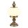 Nachttischlampe Echt-Messing Glas 33 cm hoch E27 rund