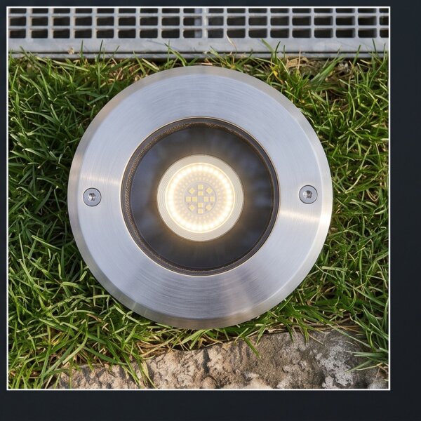 LED Einbaustrahler Edelstahl Glas IP67 Ø14 cm 4000 K