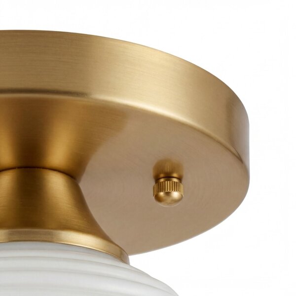 Deckenleuchte Glas Metall Gold E27 45 cm 2-flammig