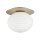 Deckenlampe Glas Metall Weiß Gold E27 Ø35 cm rund