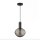 Pendelleuchte Rauchglas Metall Ø18 cm rund E27 Schwarz