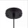 Pendelleuchte Rauchglas Metall Ø18 cm rund E27 Schwarz