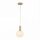 Pendelleuchte Glas Metall Ø18 cm rund E27 Gold Weiß