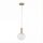 Pendelleuchte Glas Metall Ø18 cm rund E27 Gold Weiß