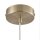 Pendelleuchte Glas Metall Ø18 cm rund E27 Gold Weiß