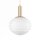 Hängelampe Glas Metall Ø32 cm rund E27 Gold Weiß