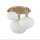Deckenlampe Glas Metall Gold E27 53,5 cm 3-flammig